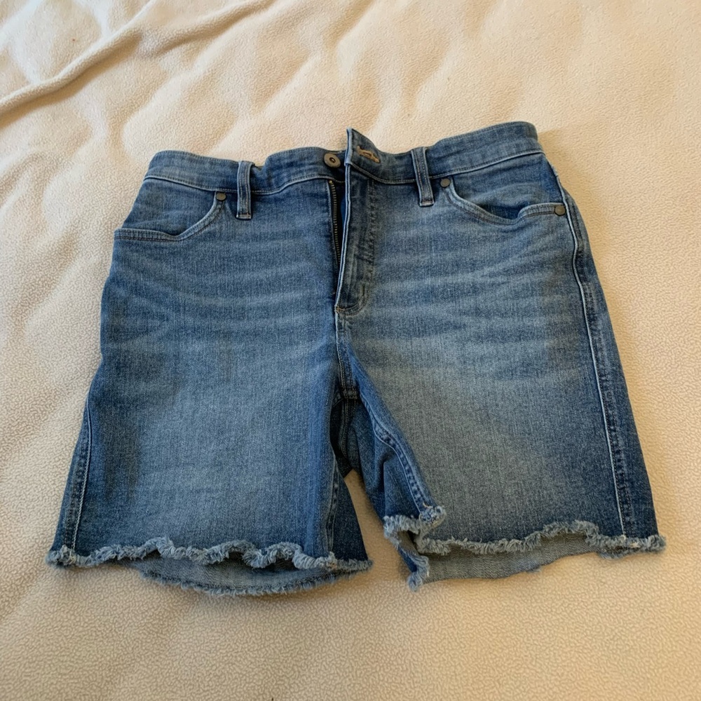 Carve Designs Blue Jean Shorts with Frayed Hem